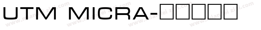 UTM Micra字体转换